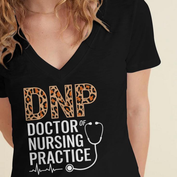 DNP Doctor Of Nursing Practice Medical School Graduation Women's Jersey Short Sleeve Deep V-Neck Tshirt