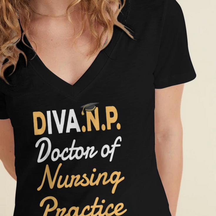 DNP Doctoral Graduation For Doctor Of Nursing Practice Women's Jersey Short Sleeve Deep V-Neck Tshirt