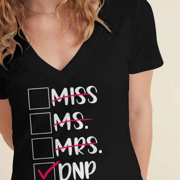 DNP Graduate Doctor Of Nursing Practice Graduation DNP Grad Women's Jersey Short Sleeve Deep V-Neck Tshirt