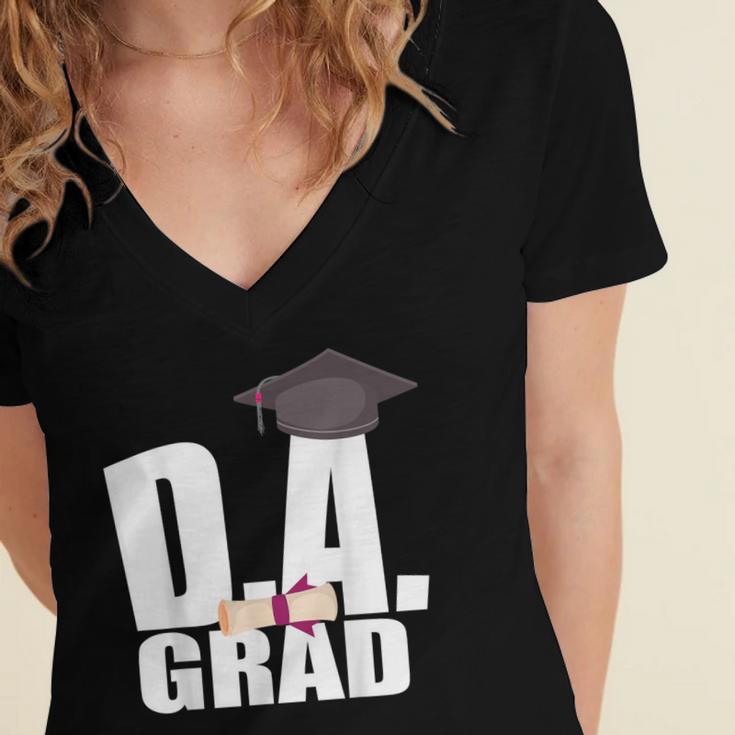 Doctor Of Arts Doctorate Graduation Son Daughter Shirt Women's Jersey Short Sleeve Deep V-Neck Tshirt