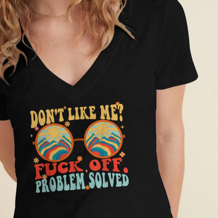 Don't Like Me Antisocial Introvert & Anti Social Women's Jersey Short Sleeve Deep V-Neck Tshirt Don't Like Me Antisocial Introvert & Anti Social Women's Jersey Short Sleeve Deep V-Neck Tshirt