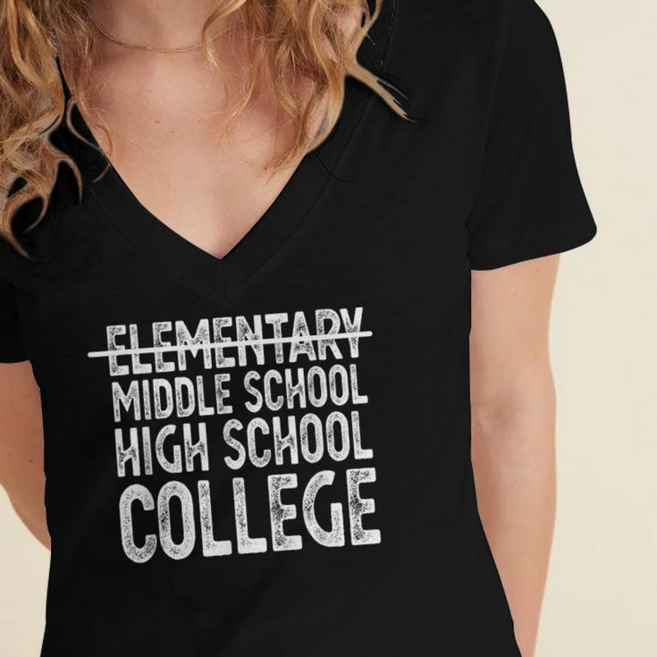 Elementary Graduation Elementary Middle School Graduation Women's Jersey Short Sleeve Deep V-Neck Tshirt