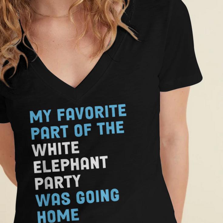 Elephant Party For Introvert Going Women's Jersey Short Sleeve Deep V-Neck Tshirt