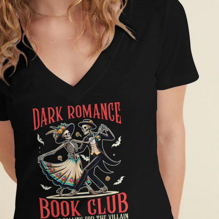Enemies To Lovers Villain Reading Dark Romance Book Club Women's Jersey Short Sleeve Deep V-Neck Tshirt Enemies To Lovers Villain Reading Dark Romance Book Club Women's Jersey Short Sleeve Deep V-Neck Tshirt