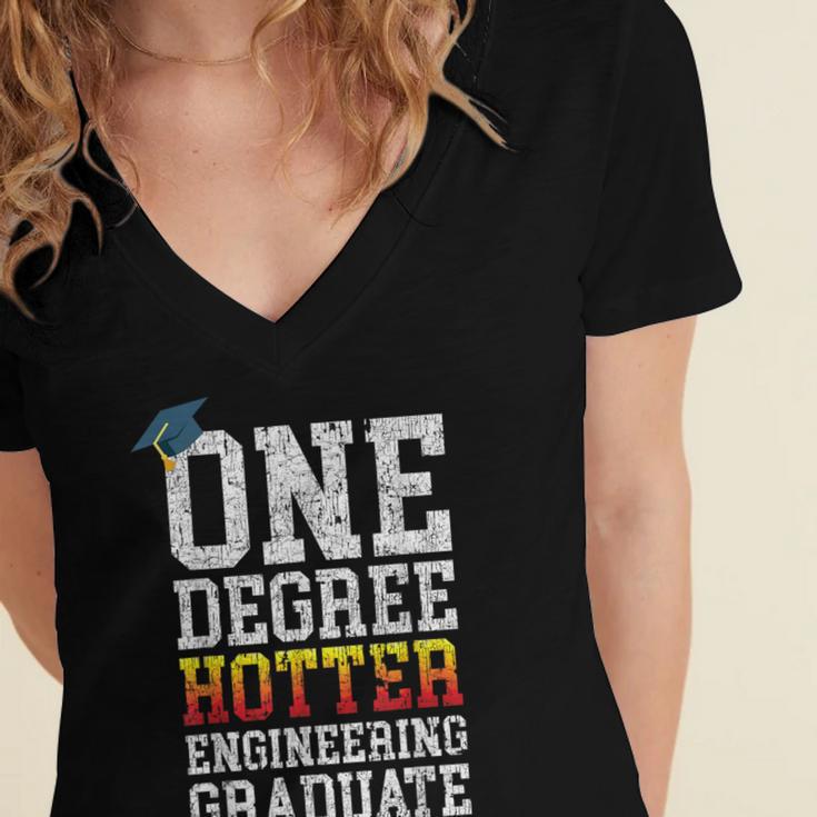 Engineering Graduation Tshirt One Degree Hotter Women's Jersey Short Sleeve Deep V-Neck Tshirt