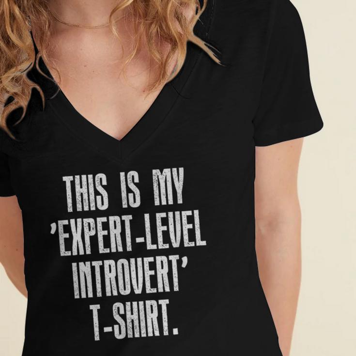 This Is My 'Expert-Level Introvert' Anti Social Sarcastic Women's Jersey Short Sleeve Deep V-Neck Tshirt This Is My 'Expert-Level Introvert' Anti Social Sarcastic Women's Jersey Short Sleeve Deep V-Neck Tshirt