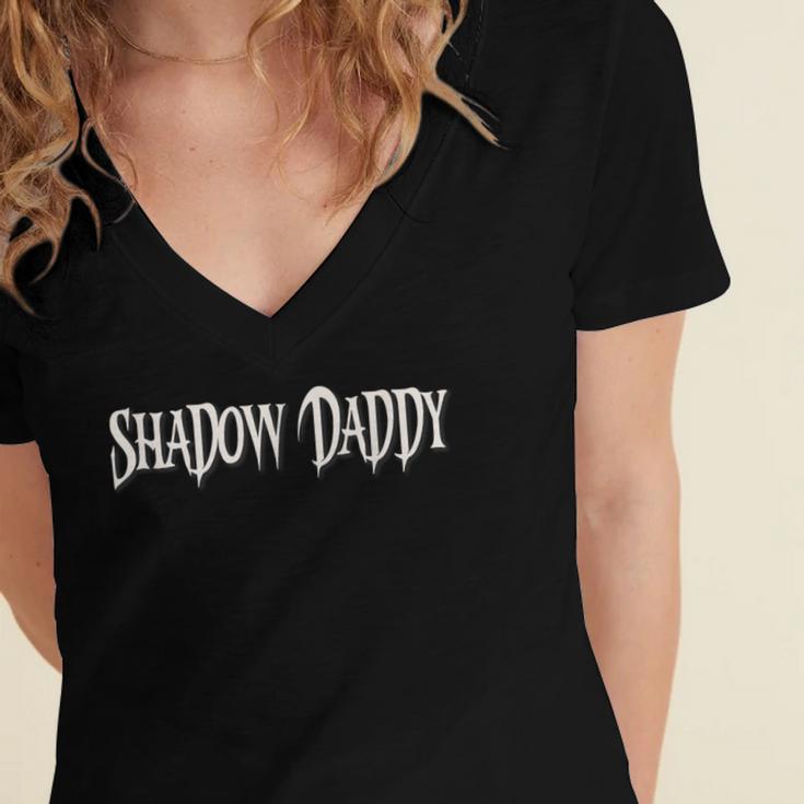Fantasy Romantasy Book Lover MMC Shadow Daddy Women's Jersey Short Sleeve Deep V-Neck Tshirt