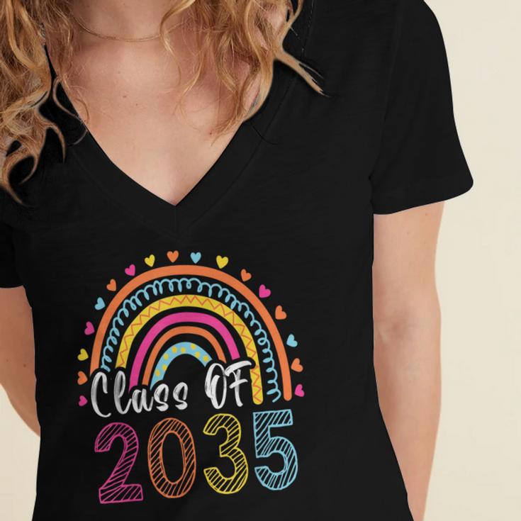 Future Class Of 2035 Preschool Graduation Pre-K Graduate Women's Jersey Short Sleeve Deep V-Neck Tshirt