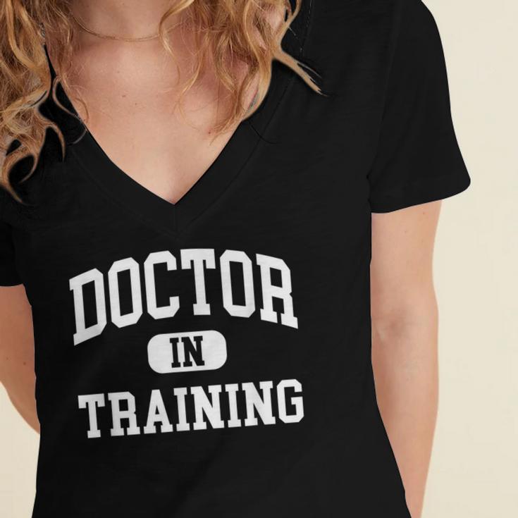 Future Doctor In Training Medical Med School MD Graduation Women's Jersey Short Sleeve Deep V-Neck Tshirt