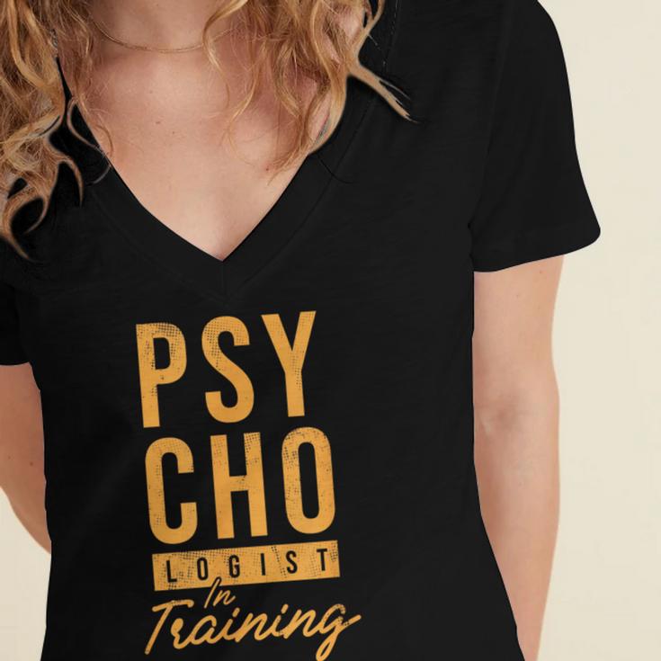 Future Psychologist In Training Psychology Graduation Women's Jersey Short Sleeve Deep V-Neck Tshirt