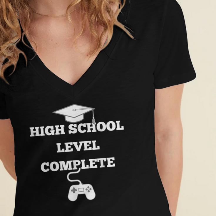 Gamer High School Graduation Shirt Grad Video Tee Women's Jersey Short Sleeve Deep V-Neck Tshirt