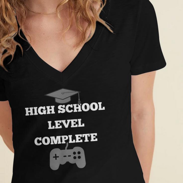 Gamer High School Graduation Shirt Video Gamer Tee Women's Jersey Short Sleeve Deep V-Neck Tshirt