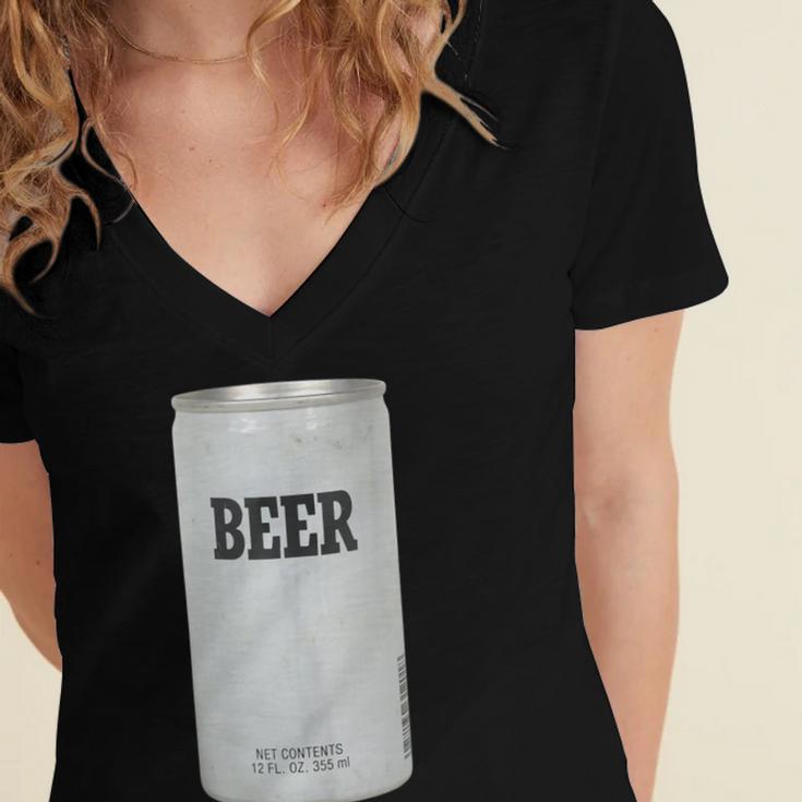 Generic Beer 1980s 80s Nostalgia Women's Jersey Short Sleeve Deep V-Neck Tshirt Generic Beer 1980s 80s Nostalgia Women's Jersey Short Sleeve Deep V-Neck Tshirt