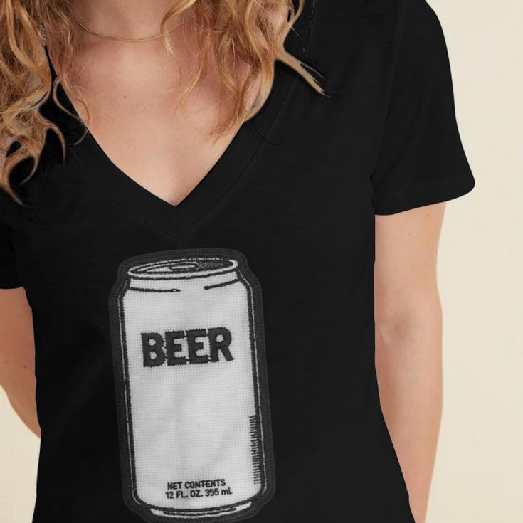 Generic Beer 1980s 80s Nostalgia Women's Jersey Short Sleeve Deep V-Neck Tshirt Generic Beer 1980s 80s Nostalgia Women's Jersey Short Sleeve Deep V-Neck Tshirt