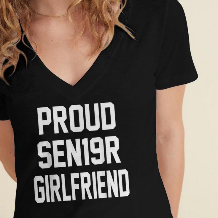 Girlfriend Graduation Party SEN19R Shirt Senior 2019 T-Shirt Women's Jersey Short Sleeve Deep V-Neck Tshirt