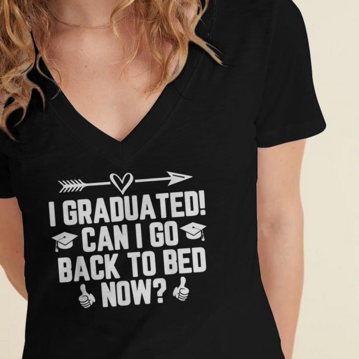 CAN I GO BACK TO BED Shirt Graduation For Him Her Women's Jersey Short Sleeve Deep V-Neck Tshirt