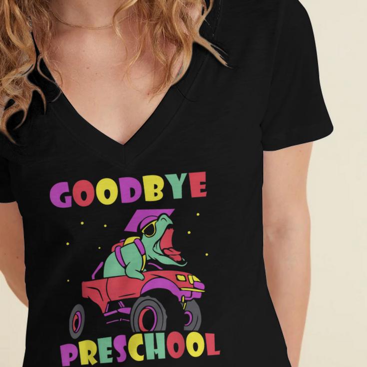 Goodbye Preschool Graduates Pre School Graduation Graduate Women's Jersey Short Sleeve Deep V-Neck Tshirt