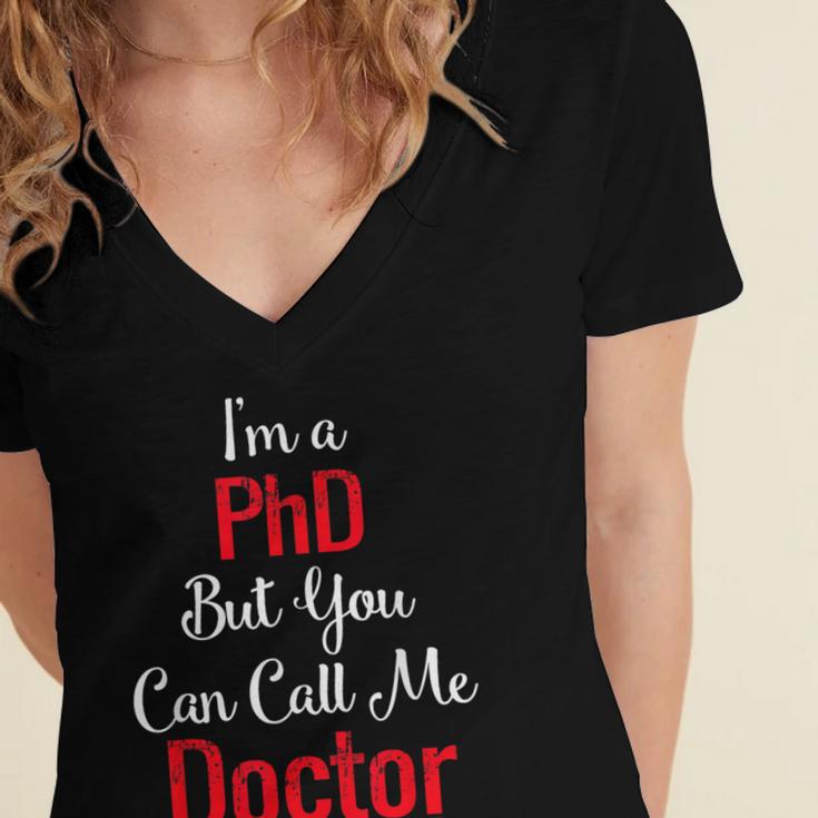 Graduation Gifts For Doctor Him Or Her Tee Shirt Women's Jersey Short Sleeve Deep V-Neck Tshirt