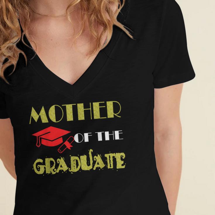 Graduation Mom Mommy Mother Of The GraduateShirt Women's Jersey Short Sleeve Deep V-Neck Tshirt