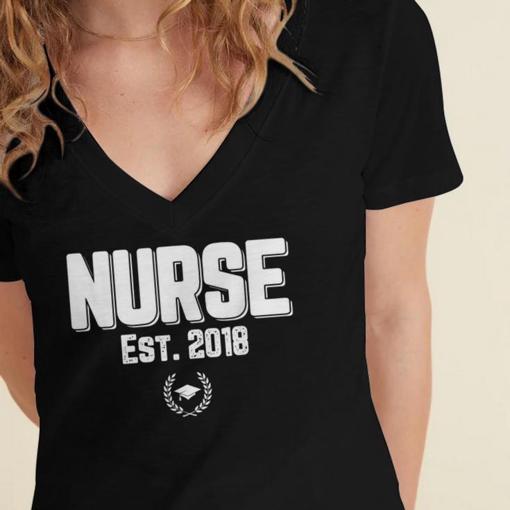 Graduation For Nurse Practitioners 2018 Nursing School Women's Jersey Short Sleeve Deep V-Neck Tshirt