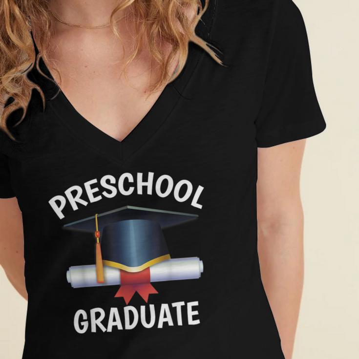 Graduation Shirt Preschool Graduate Tshirt Women's Jersey Short Sleeve Deep V-Neck Tshirt