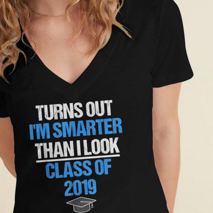 Graduation Turns Out Im Smarter Than I Look Women's Jersey Short Sleeve Deep V-Neck Tshirt