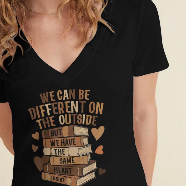 We Have The Same Heart History Month Book Lover Women Women's Jersey Short Sleeve Deep V-Neck Tshirt We Have The Same Heart History Month Book Lover Women Women's Jersey Short Sleeve Deep V-Neck Tshirt