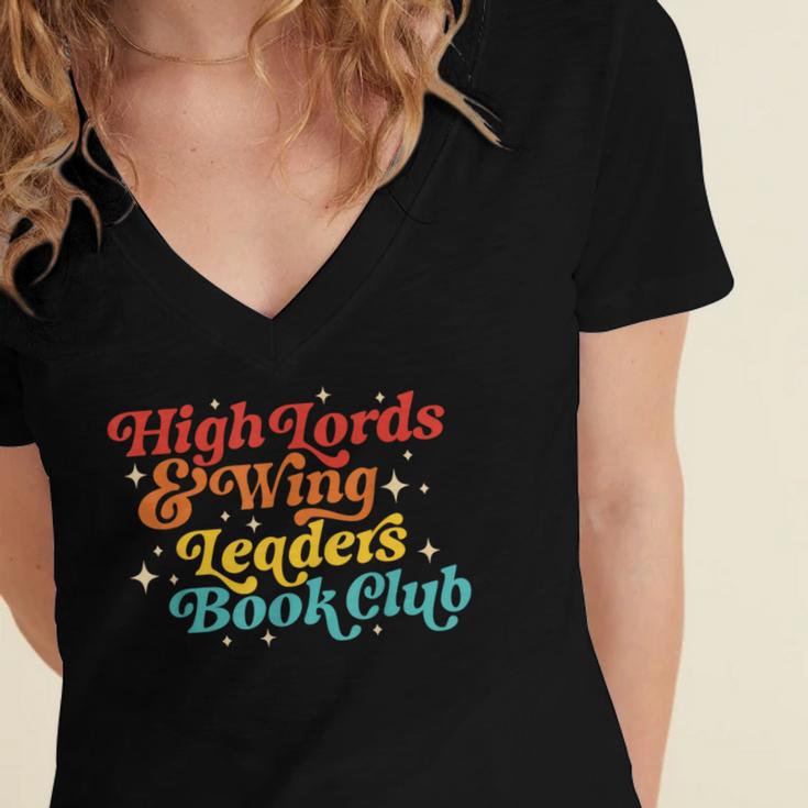 High Lords & Wing Leaders Book Club Book Club Women's Jersey Short Sleeve Deep V-Neck Tshirt
