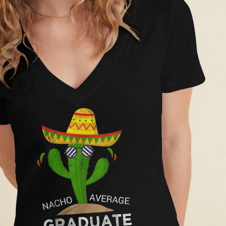 High School College Graduate Graduation Women's Jersey Short Sleeve Deep V-Neck Tshirt