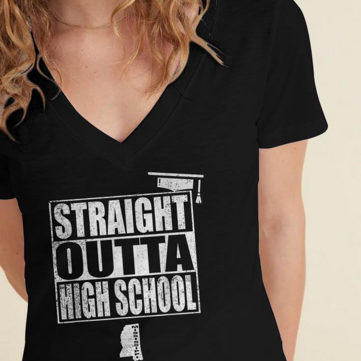 High School Graduation For Him Her 2017 Tshirt Women's Jersey Short Sleeve Deep V-Neck Tshirt