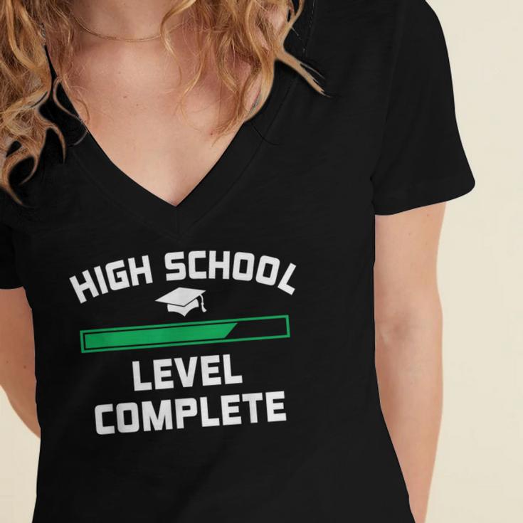 High School Graduation Senior For Him Or Her Women's Jersey Short Sleeve Deep V-Neck Tshirt