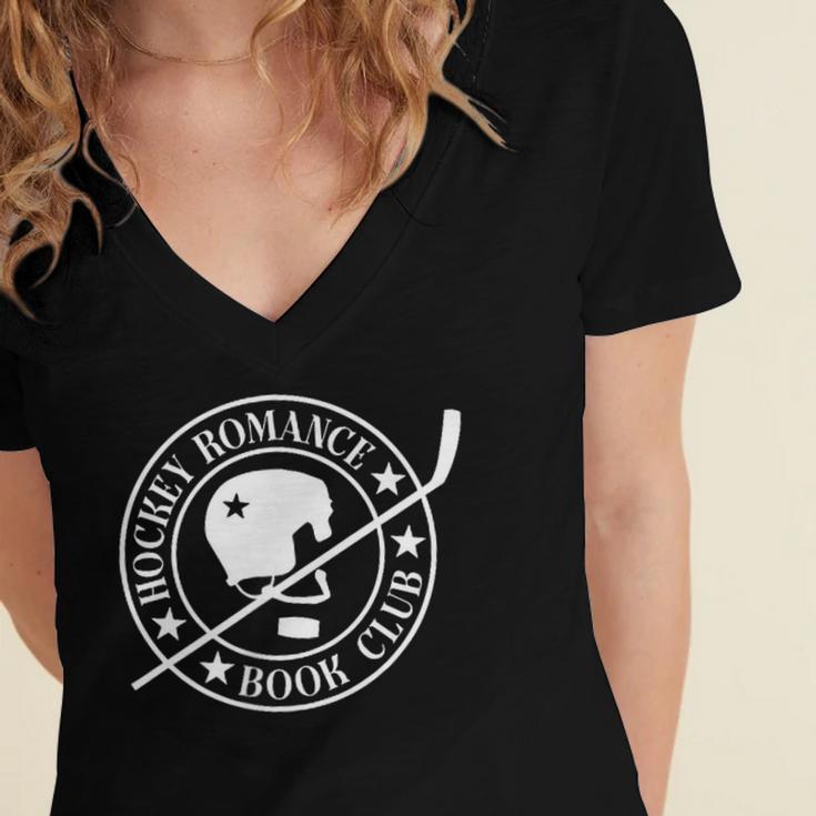 In My Hockey Romance Era Romance Hockey Book Club Women's Jersey Short Sleeve Deep V-Neck Tshirt In My Hockey Romance Era Romance Hockey Book Club Women's Jersey Short Sleeve Deep V-Neck Tshirt