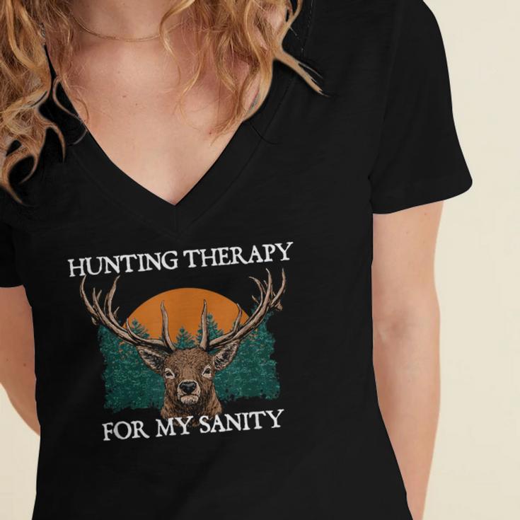 Hunting For My Sanity Introvert Hunter Antisocial Women's Jersey Short Sleeve Deep V-Neck Tshirt Hunting For My Sanity Introvert Hunter Antisocial Women's Jersey Short Sleeve Deep V-Neck Tshirt
