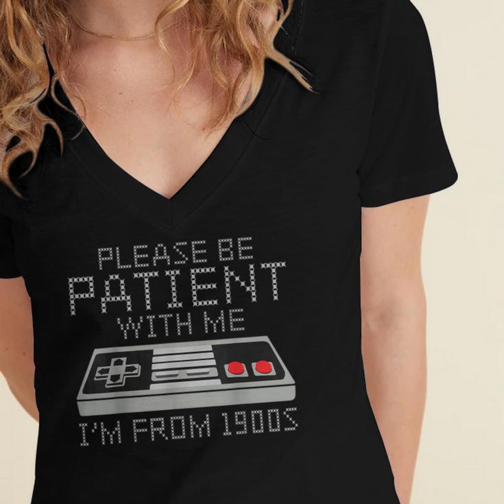 I'm From The 1900s Retro 90s Gaming Gamer Tee Women's Jersey Short Sleeve Deep V-Neck Tshirt I'm From The 1900s Retro 90s Gaming Gamer Tee Women's Jersey Short Sleeve Deep V-Neck Tshirt