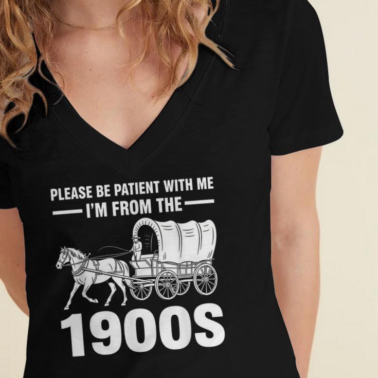 I'm From The 1900s Tee Over The Hill Women's Jersey Short Sleeve Deep V-Neck Tshirt I'm From The 1900s Tee Over The Hill Women's Jersey Short Sleeve Deep V-Neck Tshirt