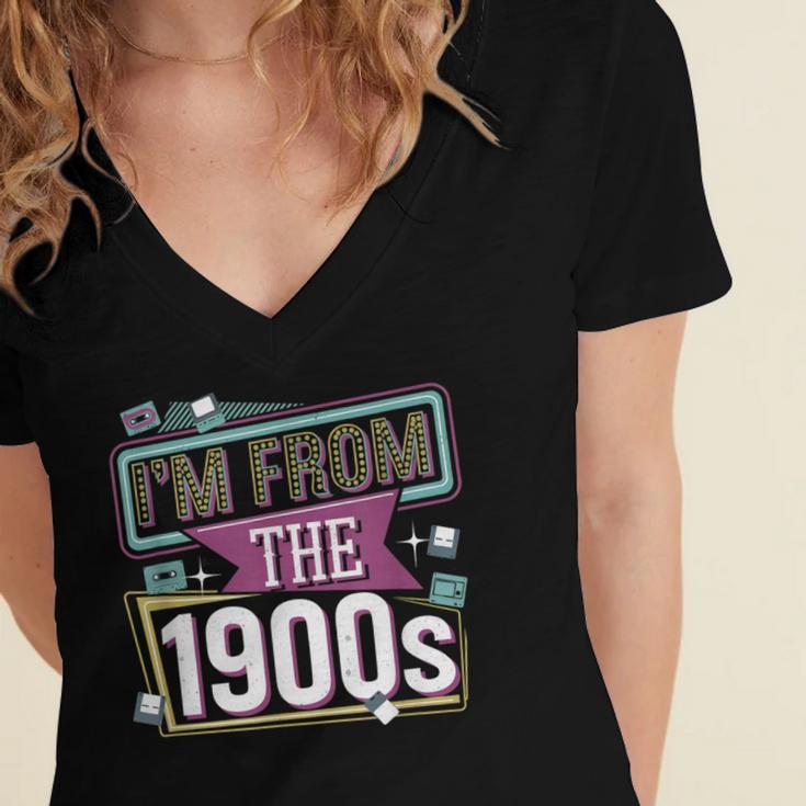 I'm From The 1900s Women's Jersey Short Sleeve Deep V-Neck Tshirt