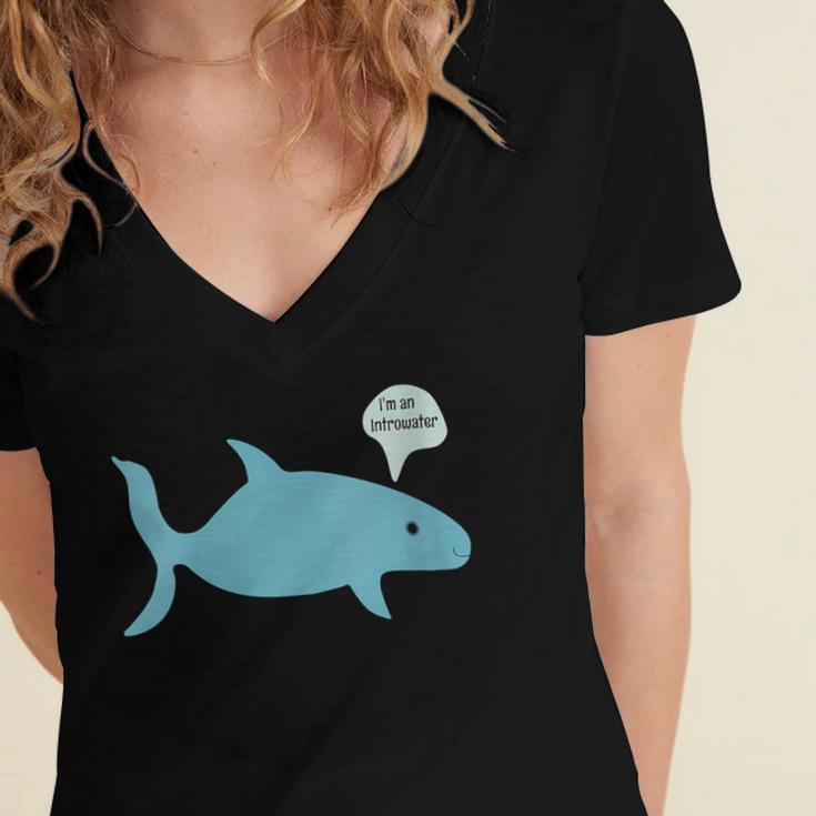 I'm An Introwater Cute Whale I'm An Introvert Women's Jersey Short Sleeve Deep V-Neck Tshirt I'm An Introwater Cute Whale I'm An Introvert Women's Jersey Short Sleeve Deep V-Neck Tshirt