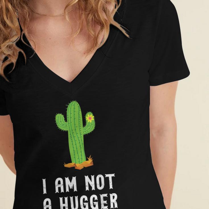 I'm Not A Hugger Cactus Not a Hugger Introvert Cute Women's Jersey Short Sleeve Deep V-Neck Tshirt I'm Not A Hugger Cactus Not a Hugger Introvert Cute Women's Jersey Short Sleeve Deep V-Neck Tshirt