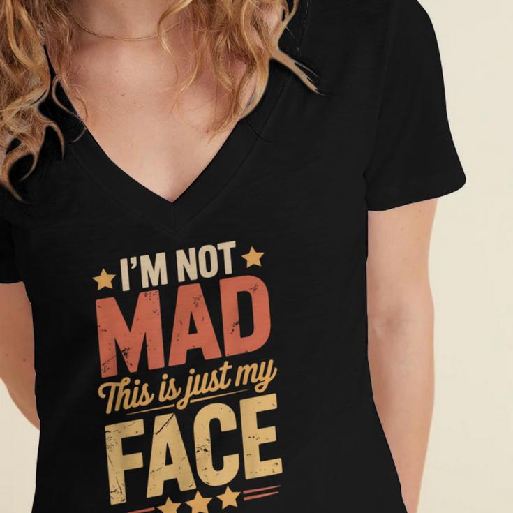I'm Not Mad This Is Just My Face Introvert Women's Jersey Short Sleeve Deep V-Neck Tshirt I'm Not Mad This Is Just My Face Introvert Women's Jersey Short Sleeve Deep V-Neck Tshirt