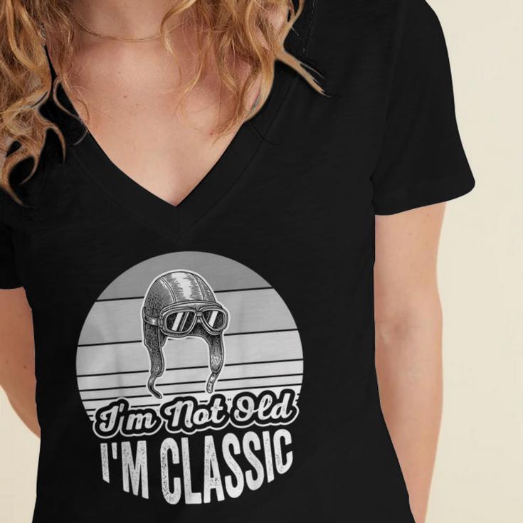 I'm Not Old I'm Classic Nostalgia Humor Women's Jersey Short Sleeve Deep V-Neck Tshirt I'm Not Old I'm Classic Nostalgia Humor Women's Jersey Short Sleeve Deep V-Neck Tshirt