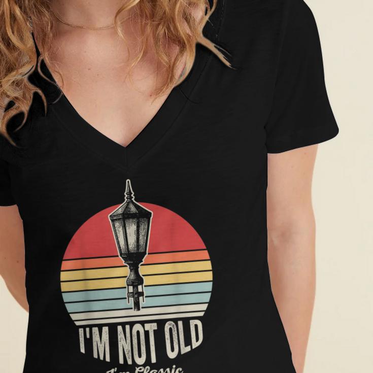 I'm Not Old I'm Classic Retro Nostalgia Women's Jersey Short Sleeve Deep V-Neck Tshirt I'm Not Old I'm Classic Retro Nostalgia Women's Jersey Short Sleeve Deep V-Neck Tshirt