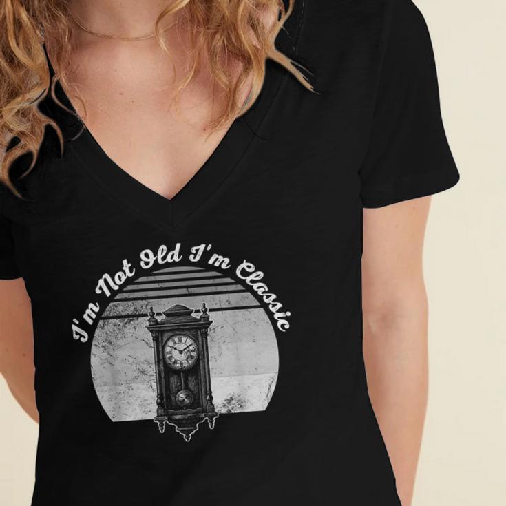 I'm Not Old I'm Classic Timeless Nostalgia Women's Jersey Short Sleeve Deep V-Neck Tshirt