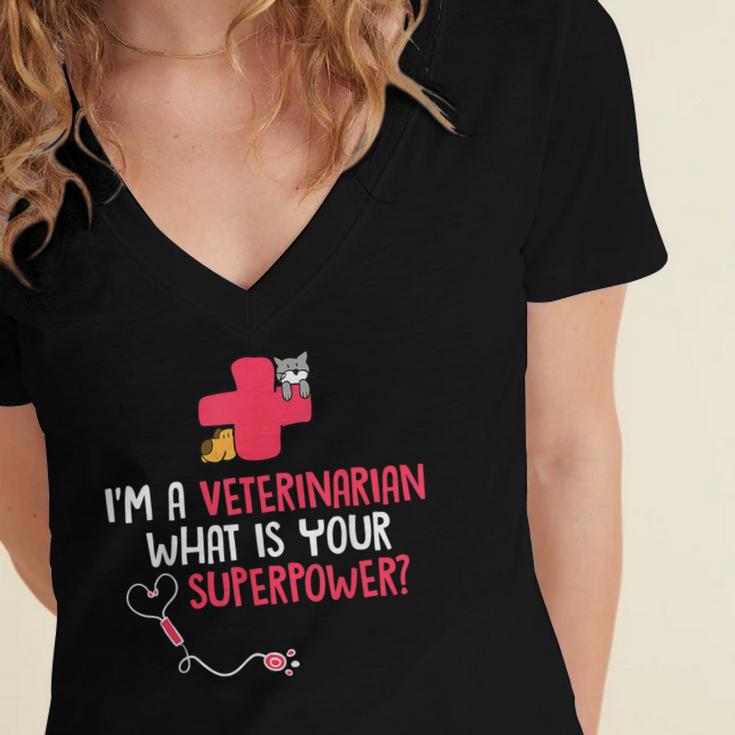I'm A Veterinarian Vet Student Graduation Women's Jersey Short Sleeve Deep V-Neck Tshirt