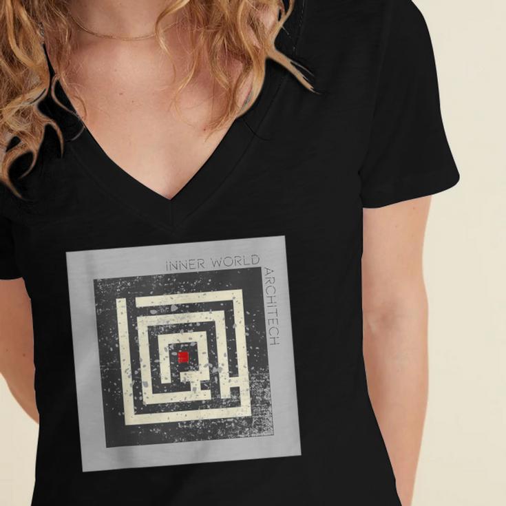 Inner World Architect Premium INTJ Tshirt Introvert Women's Jersey Short Sleeve Deep V-Neck Tshirt Inner World Architect Premium INTJ Tshirt Introvert Women's Jersey Short Sleeve Deep V-Neck Tshirt