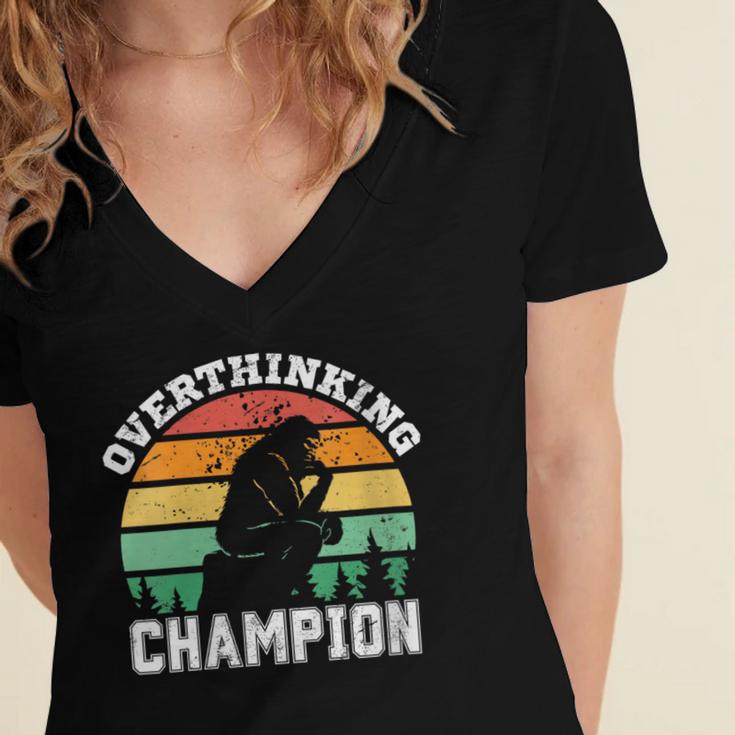 INTJ Introverts Shy Introvert Overthinking Champion Women's Jersey Short Sleeve Deep V-Neck Tshirt INTJ Introverts Shy Introvert Overthinking Champion Women's Jersey Short Sleeve Deep V-Neck Tshirt