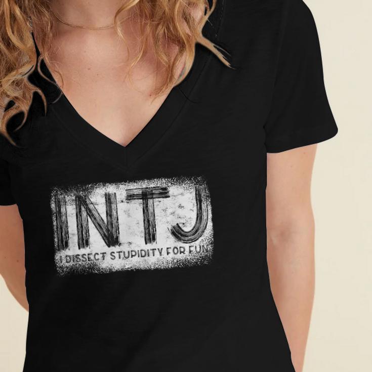 INTJ Personality Type Introvert INTJ Women's Jersey Short Sleeve Deep V-Neck Tshirt INTJ Personality Type Introvert INTJ Women's Jersey Short Sleeve Deep V-Neck Tshirt