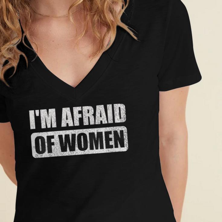 Introvert Anti-Social Shy Teen Joke Sarcastic Women's Jersey Short Sleeve Deep V-Neck Tshirt