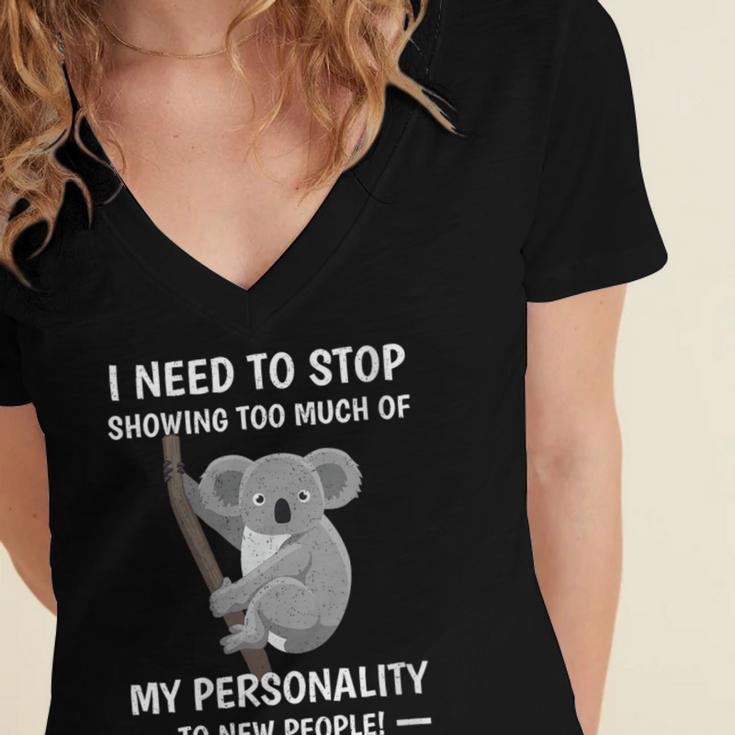 Introvert Fact Anti Socializing Extroversion Personality Women's Jersey Short Sleeve Deep V-Neck Tshirt Introvert Fact Anti Socializing Extroversion Personality Women's Jersey Short Sleeve Deep V-Neck Tshirt