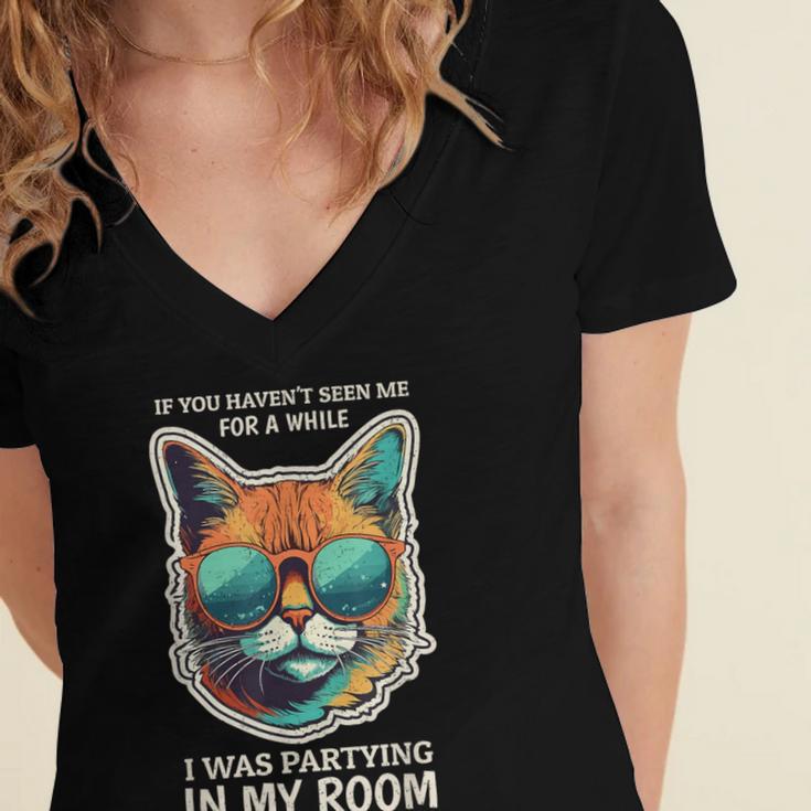 Introvert Joke For Introversion Personality Pity Party Women's Jersey Short Sleeve Deep V-Neck Tshirt Introvert Joke For Introversion Personality Pity Party Women's Jersey Short Sleeve Deep V-Neck Tshirt