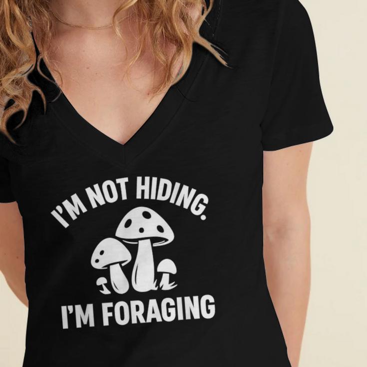 Introvert Mushroom Forager Humor Women's Jersey Short Sleeve Deep V-Neck Tshirt Introvert Mushroom Forager Humor Women's Jersey Short Sleeve Deep V-Neck Tshirt